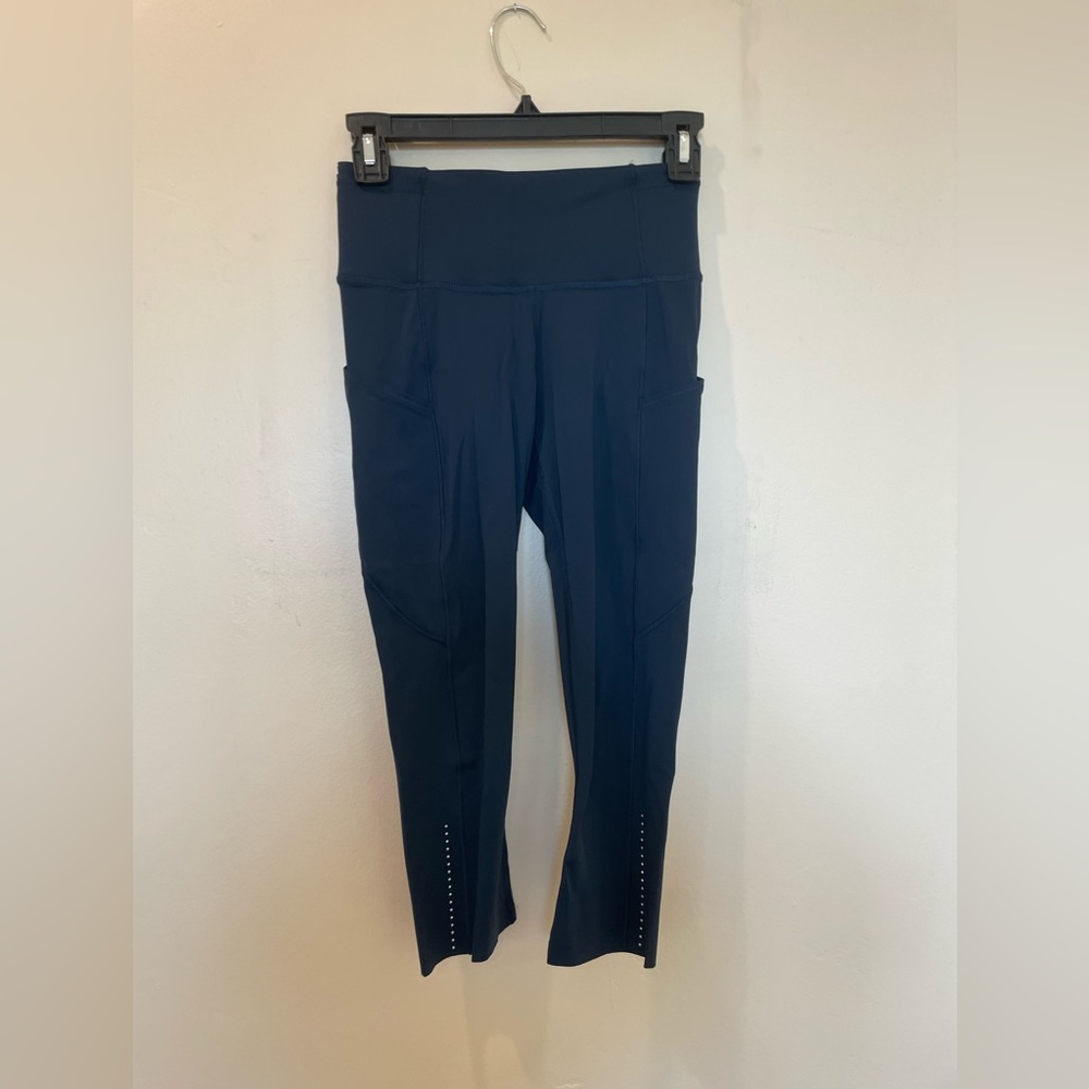Lululemon Fast and Free Crop Reflective Running Leggings